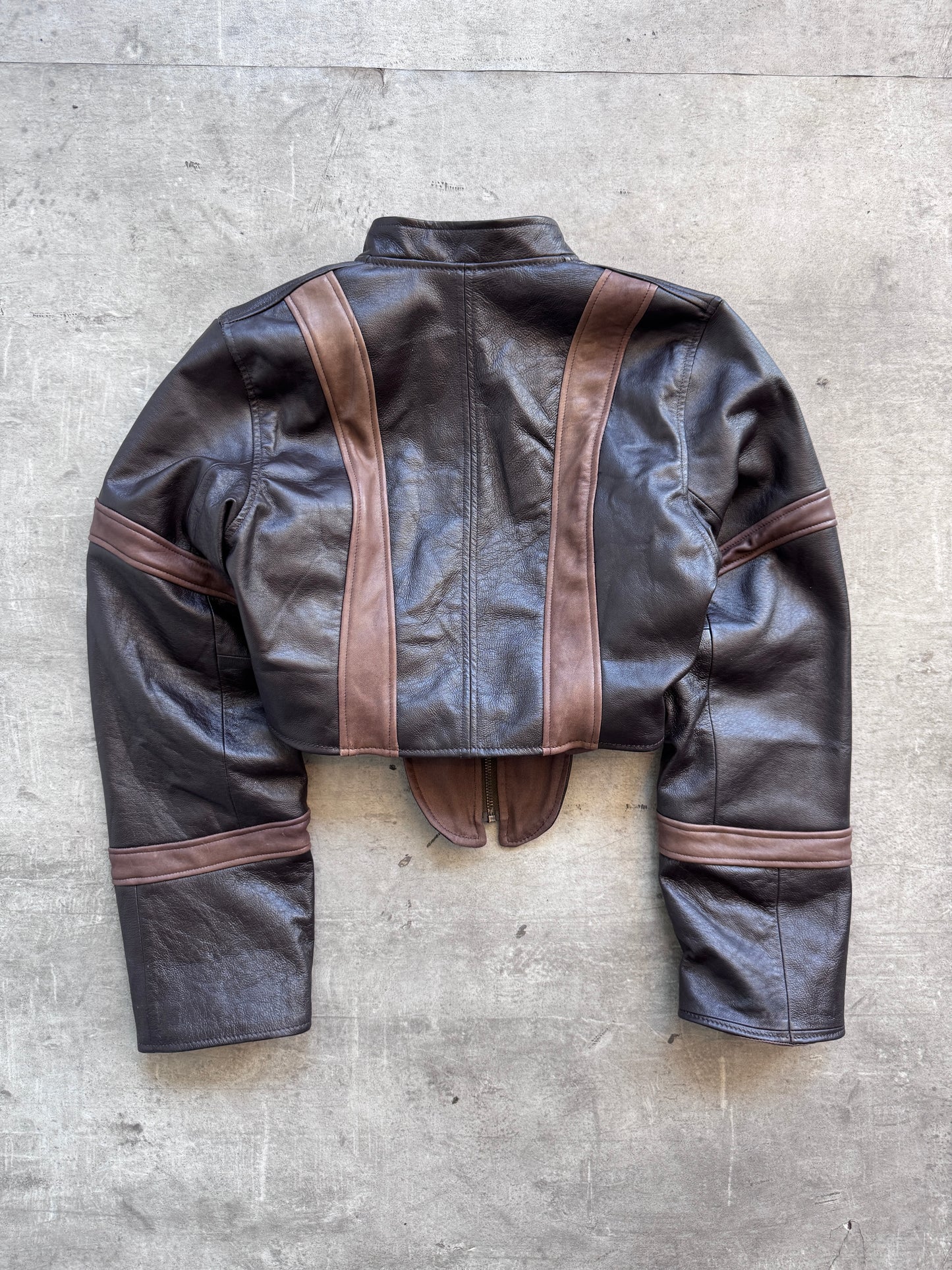 VT Rework: Dior Dual Stripe Cropped Leather Jacket SC:5782