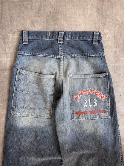 1990's Snoop Dogg Embroidered Faded Jeans