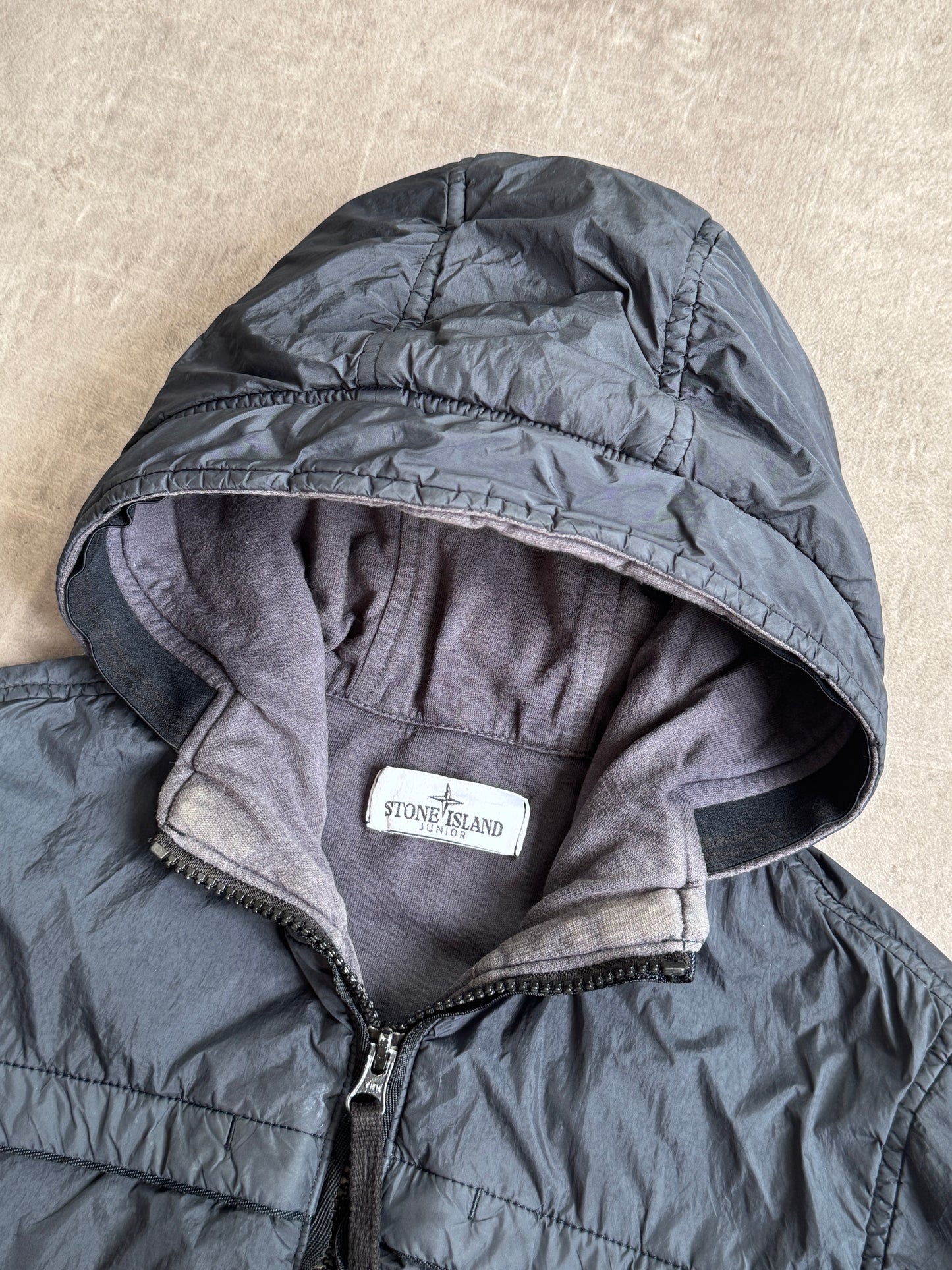 Stone Island A/W 2014 Crinkle Nylon Insulated Navy Jacket