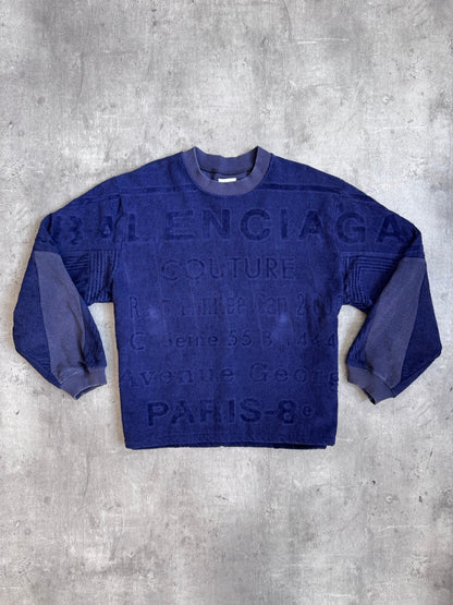 VT Rework: Balenciaga Spellout Terry Sweatshirt