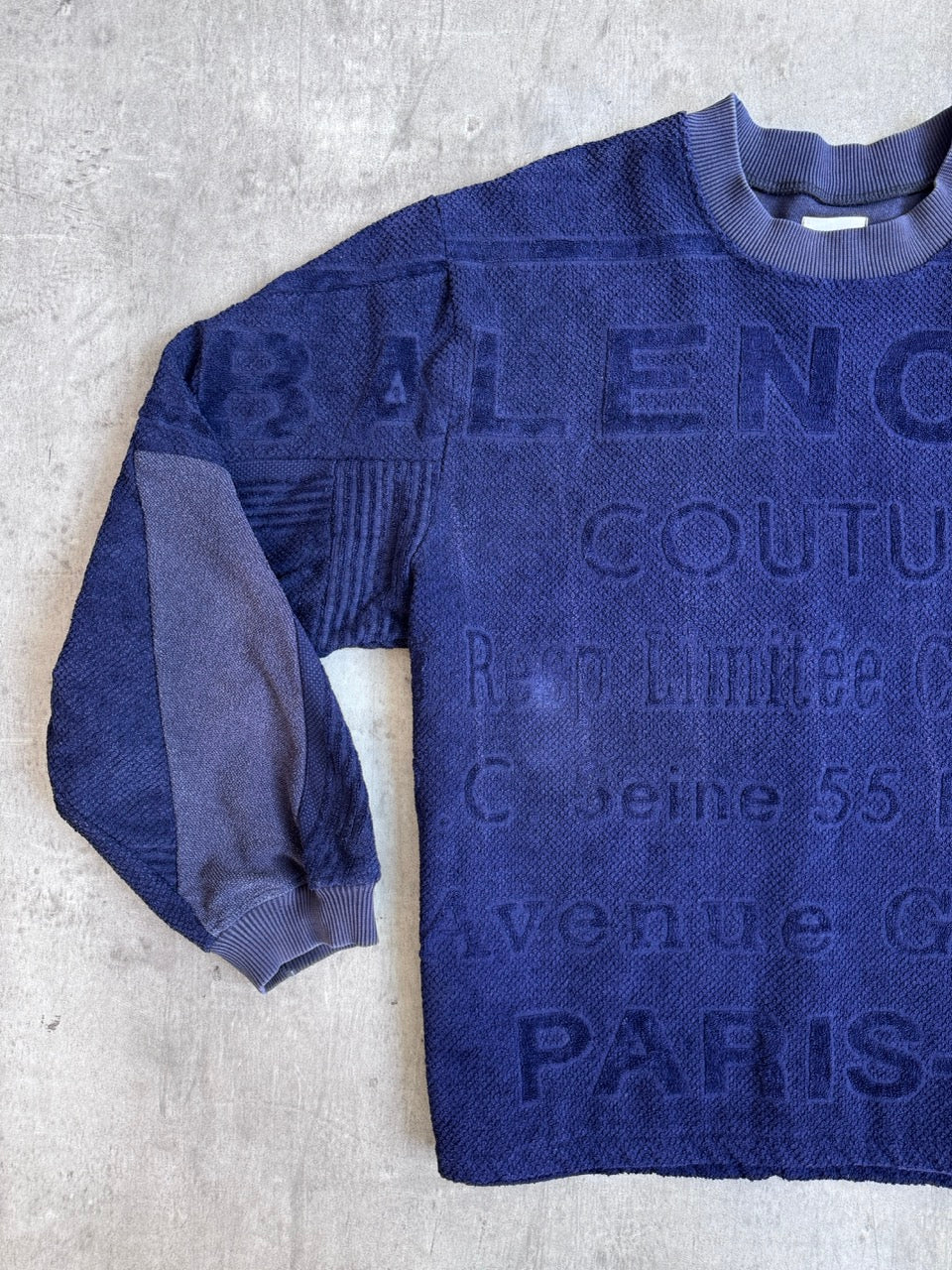 VT Rework: Balenciaga Spellout Terry Sweatshirt