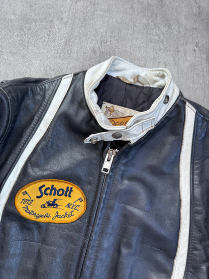 Schott Two Tone Leather Moto Jacket