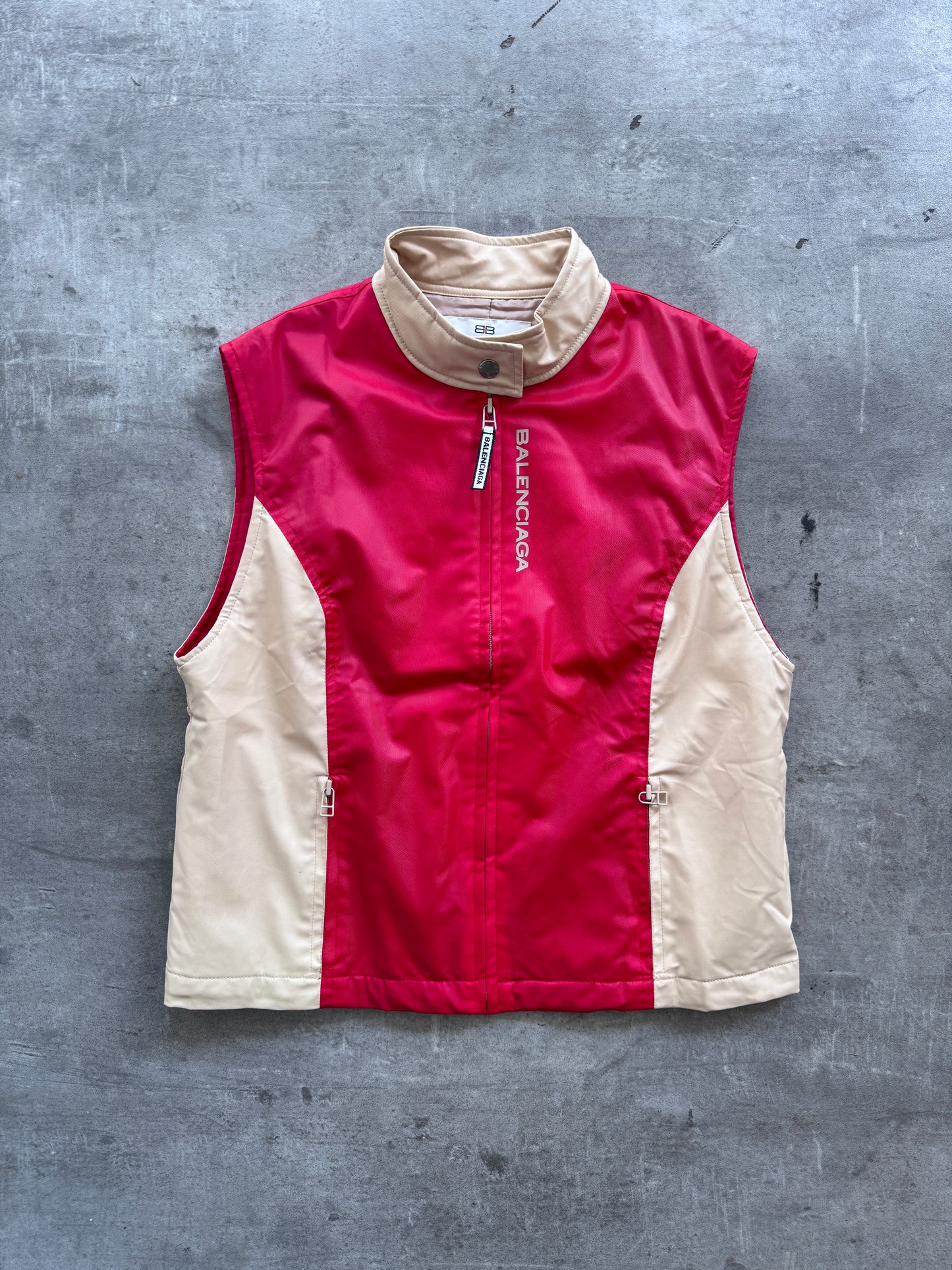 1990's Balenciaga Golf Colourblock Quilted Vest