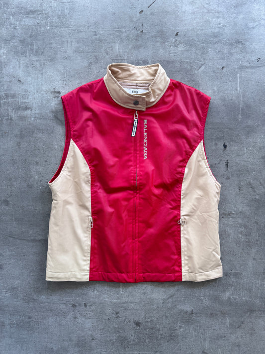 1990's Balenciaga Golf Colourblock Quilted Vest