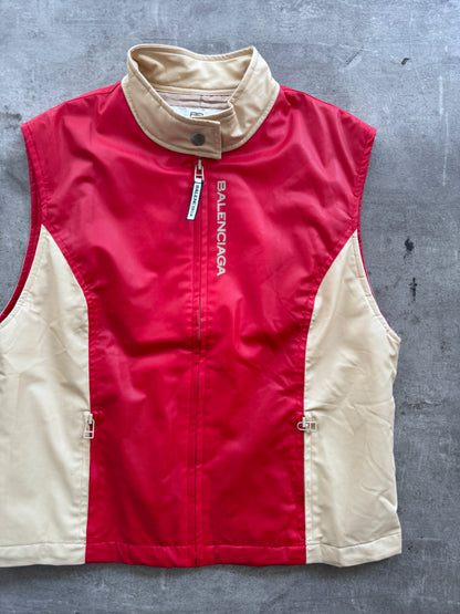 1990's Balenciaga Golf Colourblock Quilted Vest