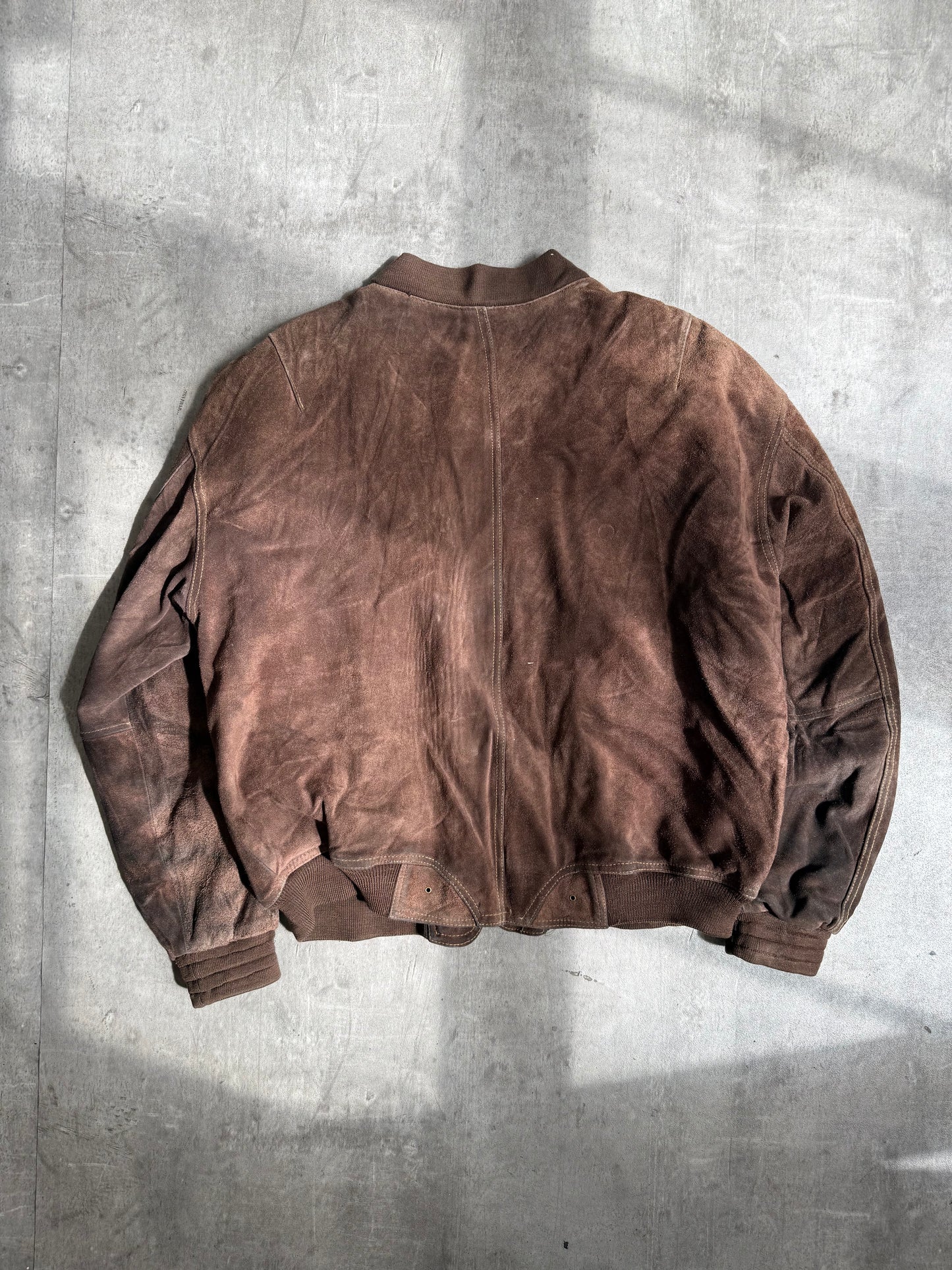 1980s Diesel Brown Suede MA-1 Bomber Jacket