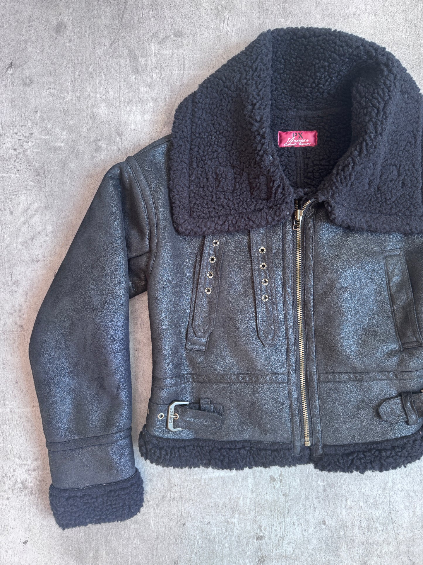 Avirex Shearling Collar Aviator Jacket