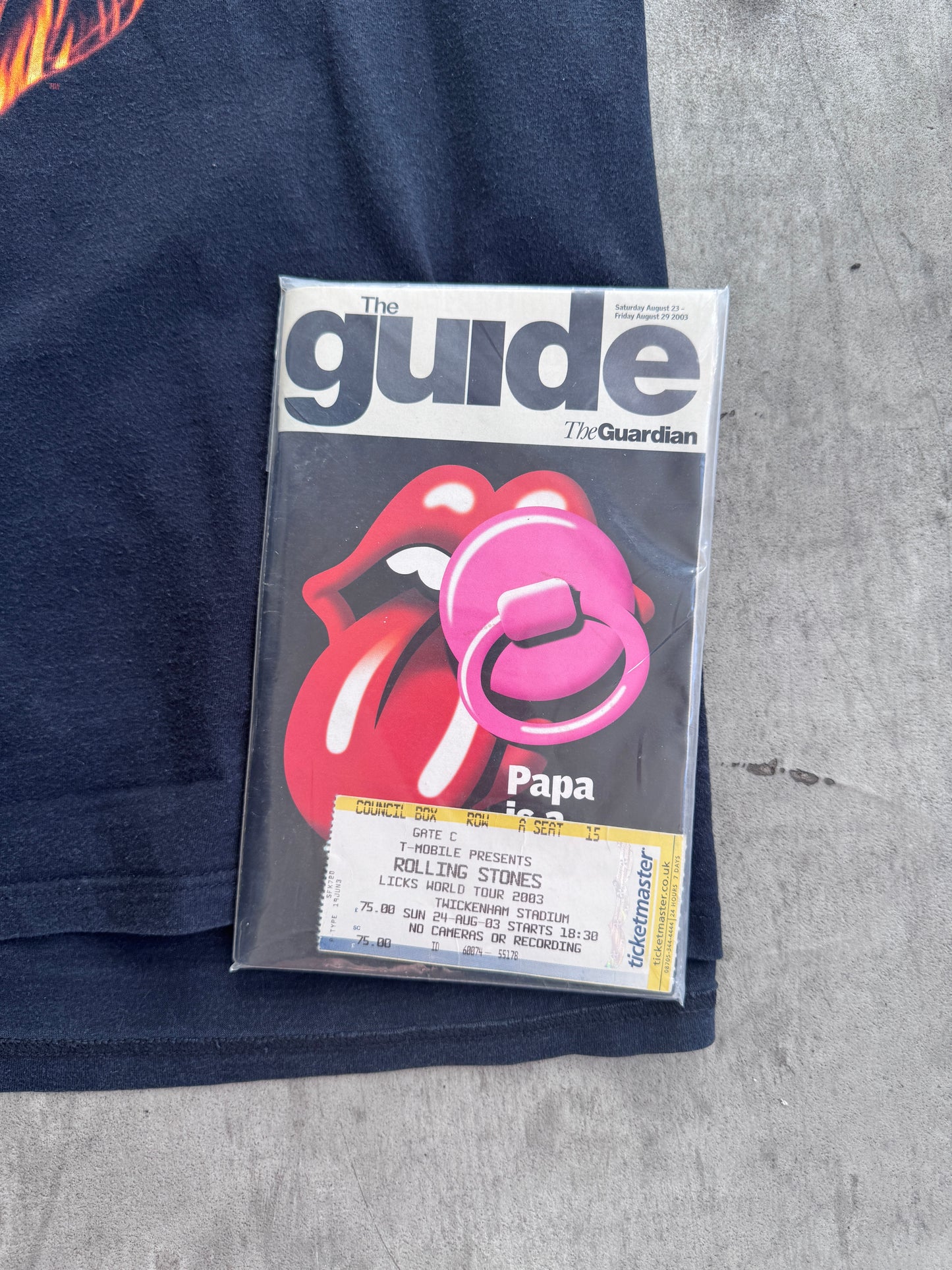 Rolling Stone 2003 Licks EU Tour T-shirt