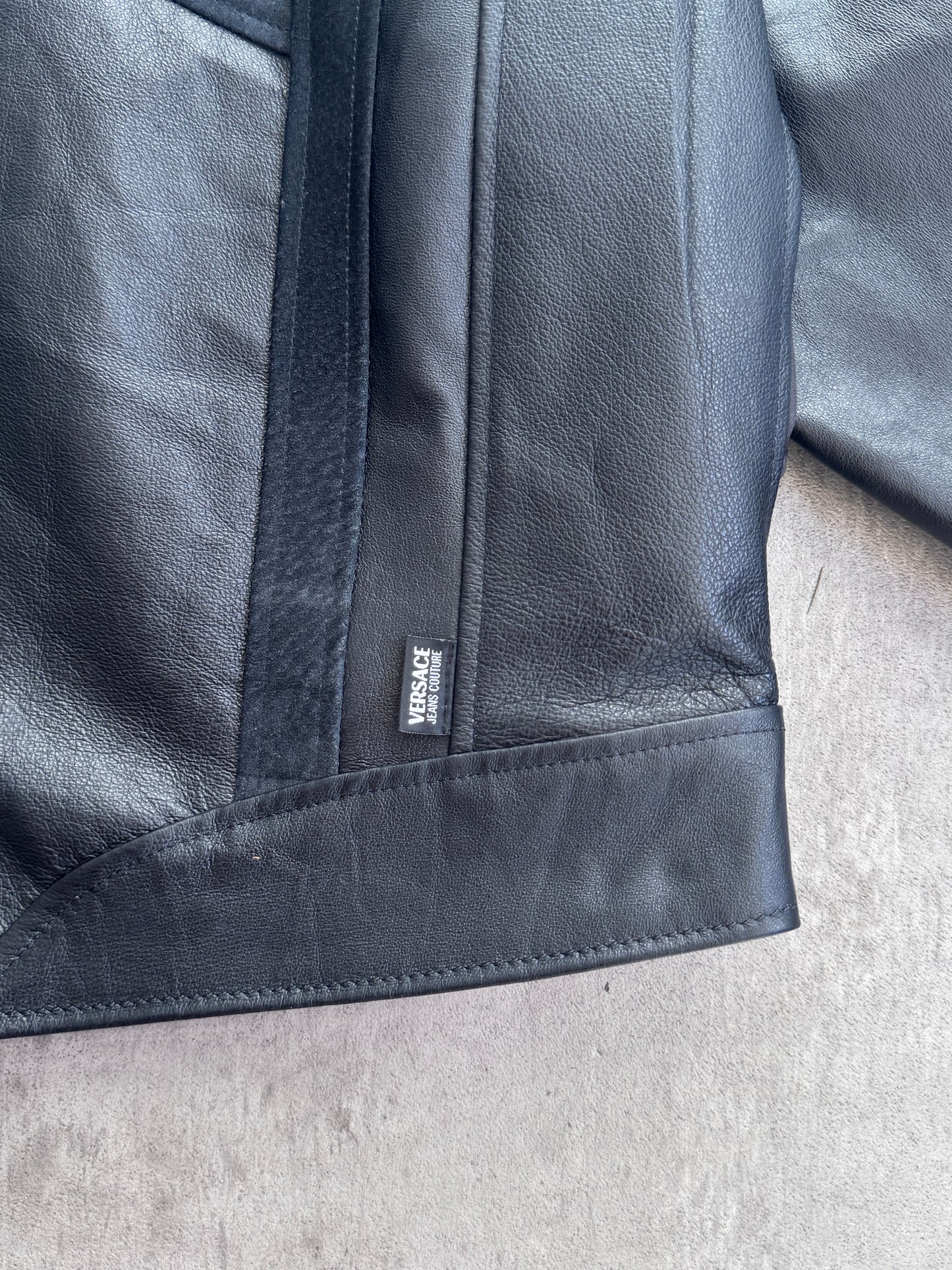 VT Rework : Versace Leather Suede Jacket