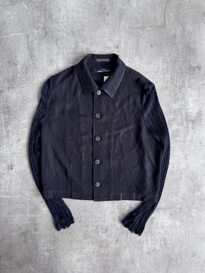 Comme des Garcons Cropped Crochet sleeve Button Up Top SC: 5782