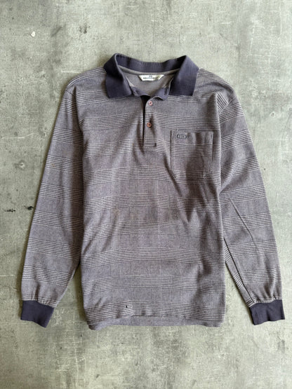 1990s Balenciaga Houndstooth Check LS Polo Shirt (Sold As Seen)