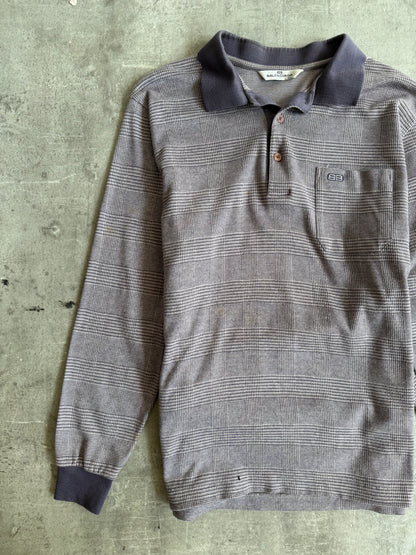 1990s Balenciaga Houndstooth Check LS Polo Shirt (Sold As Seen)
