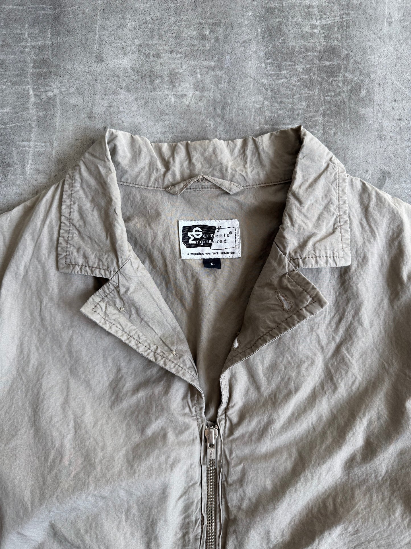 Engineered Garments Low Collar Khaki Bomber Jacket