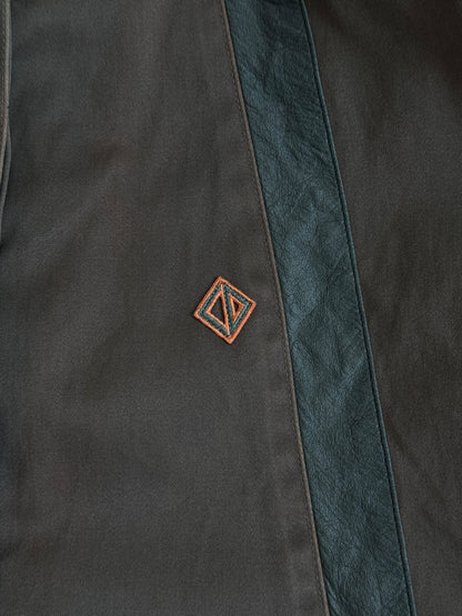 1980s Christian Dior Sports Leather Trim Batwing Sleeve Jacket