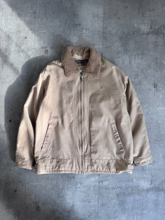 Pierre Balmain Khaki Lined Coat with Removable Collar