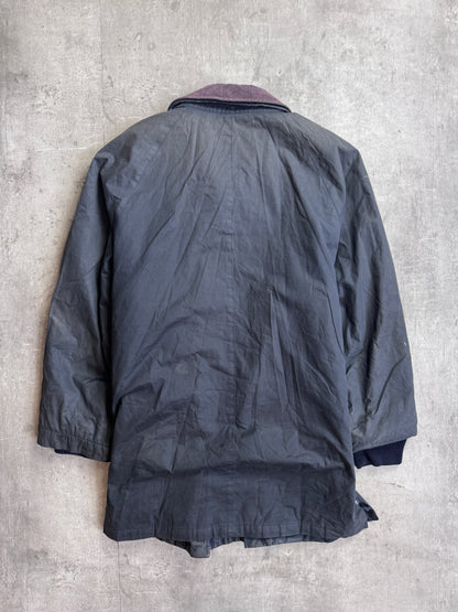 Burberry Nova Check Lined Wax Coated Overcoat