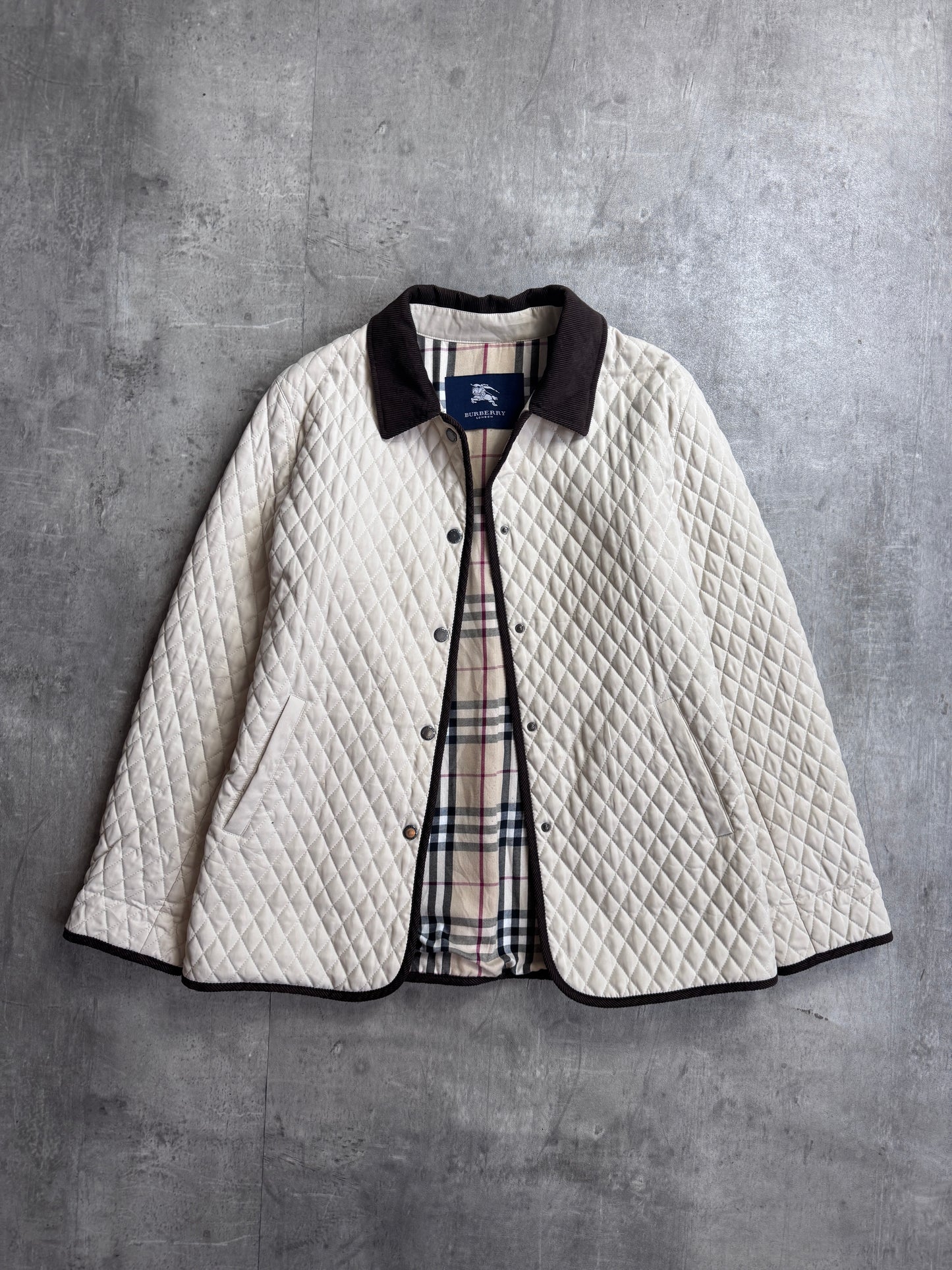 Burberry Beige Quilted Padded Jacket