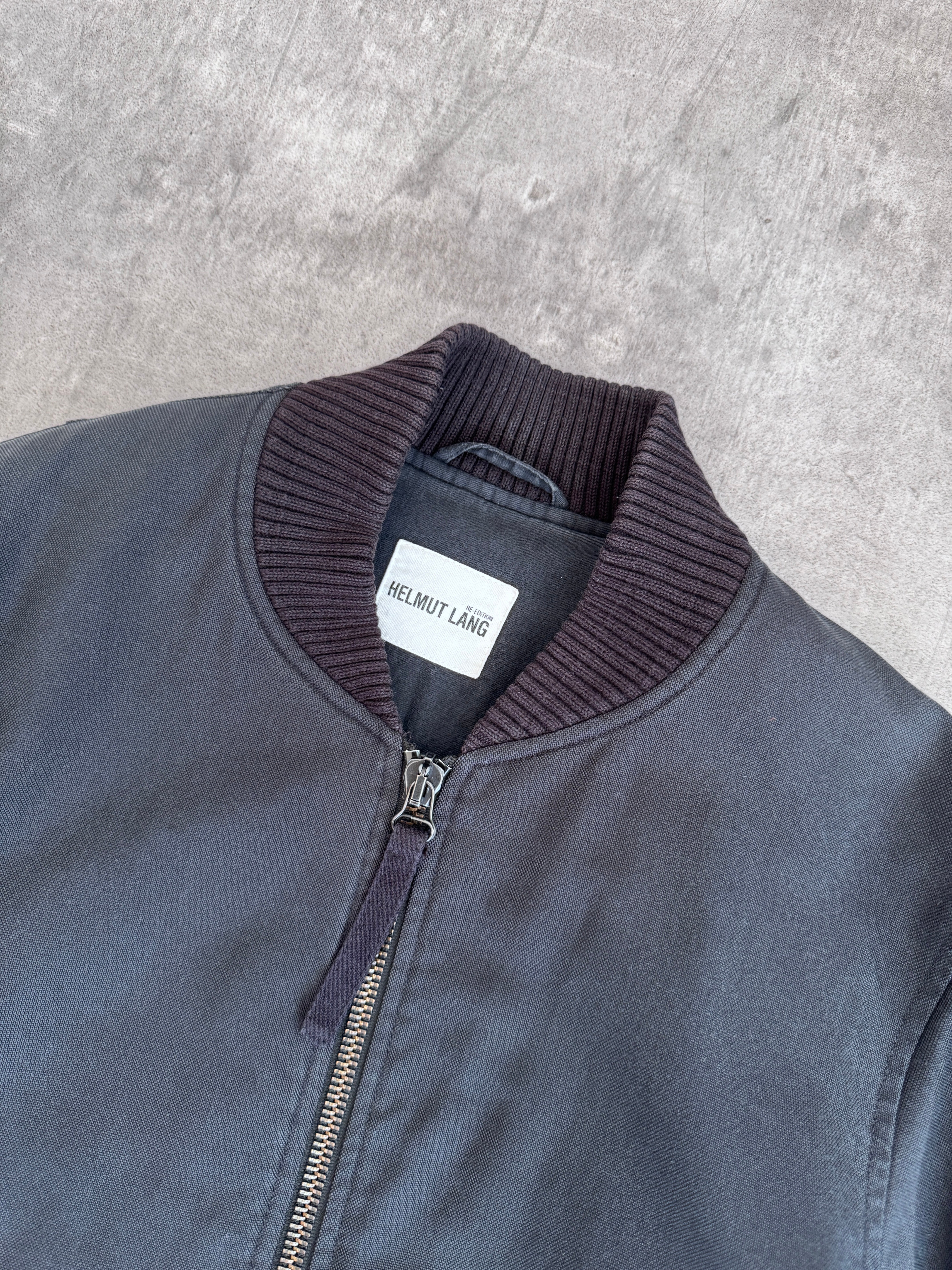A/W 2003 Helmut Lang Black Cotton Utility Pocket Sleeve Bomber Re