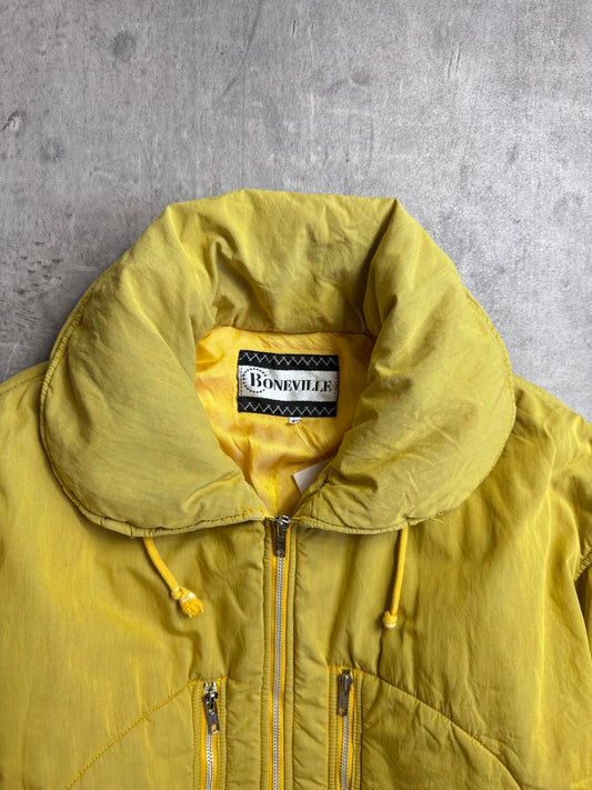 1980s Boneville Navy Arctic Pillow Neck Padded Bomber Jacket