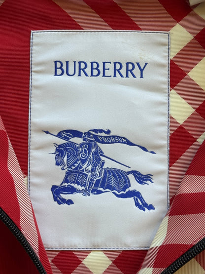 Burberry Red Nova Check Nylon Jacket. FA : 276