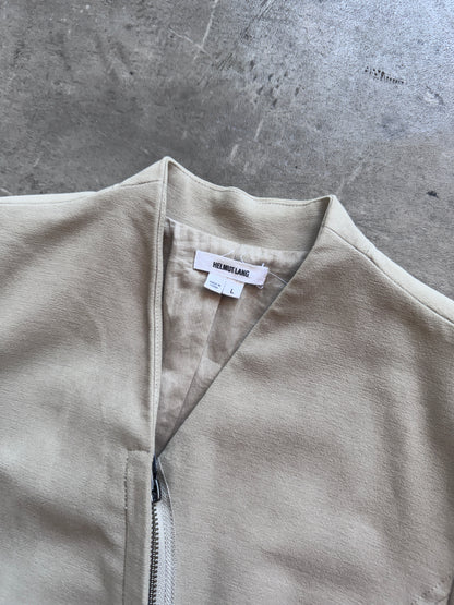 Helmut Lang Curved Zip Up Coat. FA : 276