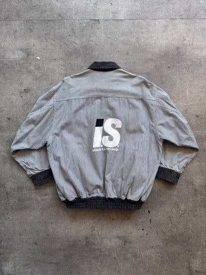 Issey Miyake Pinstrtipe Tsumori Chisato Reversible Bomber Jacket. FA : 276