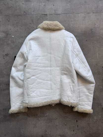 AW 2006 Stone Island Shearling Sheepskin Leather Jacket. FA : 276