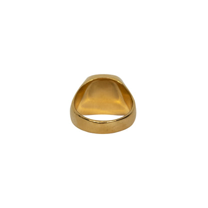 Gold Black Square Ring