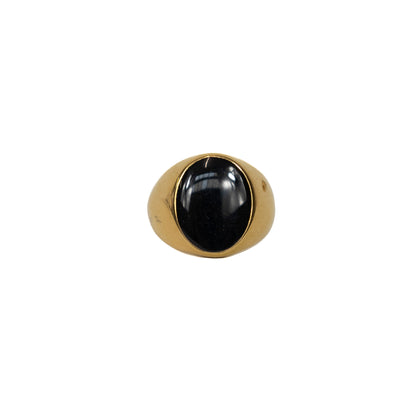 Gold Oval Signet Ring