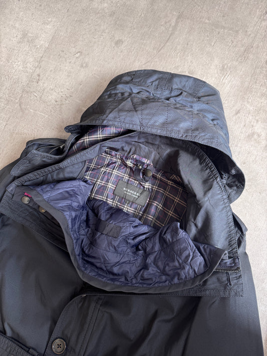 Burberry Black Label Navy Double Lined Utility Parka