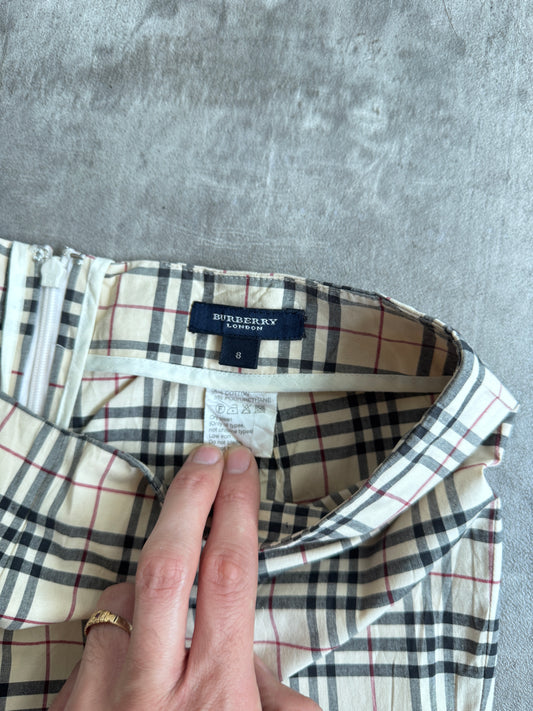 Burberry Nova Check Crinkle Side Zip Capris