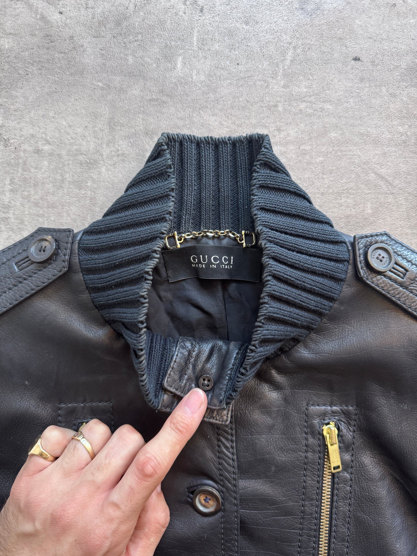 2006 Gucci Madonna Leather Bomber SC: 5782