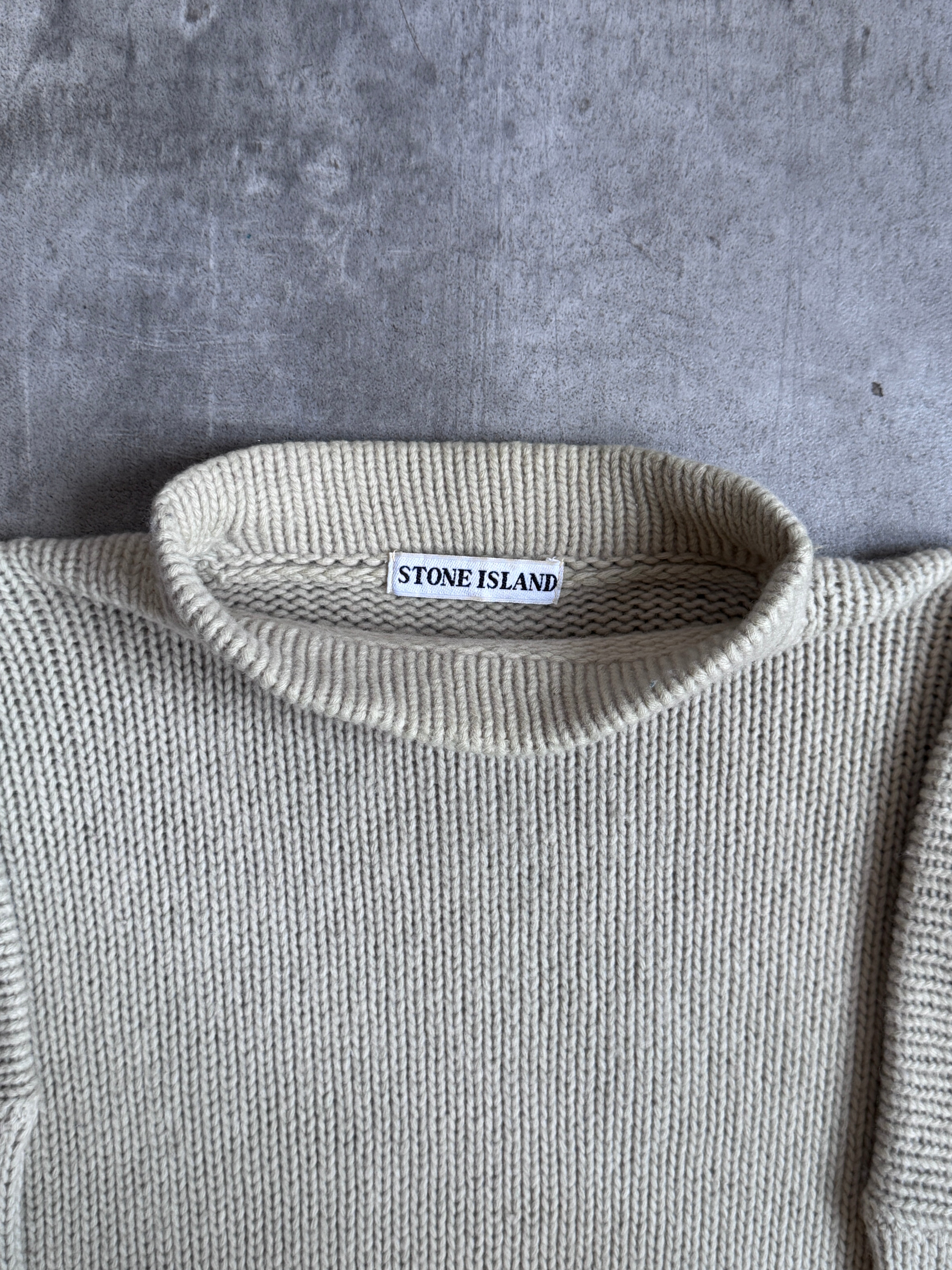 A/W 2001 Stone Island Paul Harvey Chunky Knit Fisherman A/W 2001 Stone Island Paul Harvey Chunky Knit Fisherman