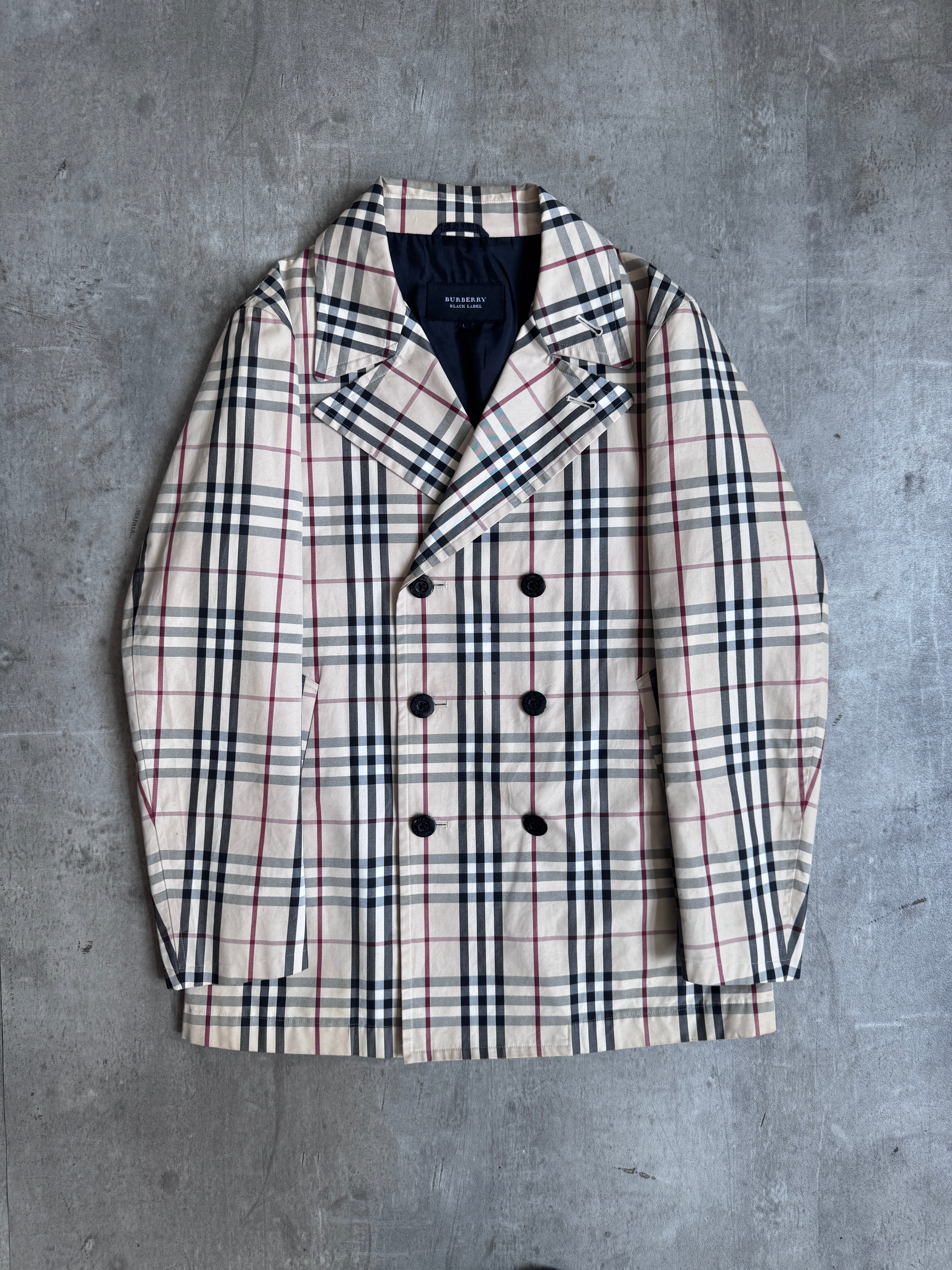 S サファリジャケット LABEL BLACK BURBERRY ノバチェック ノバ パンツ バーバリーブラックレーベル 美品 ファッション通販店舗 ジャケット・アウター