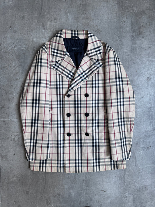 Burberry Black Label Full Nova Check Double Breasted Blazer