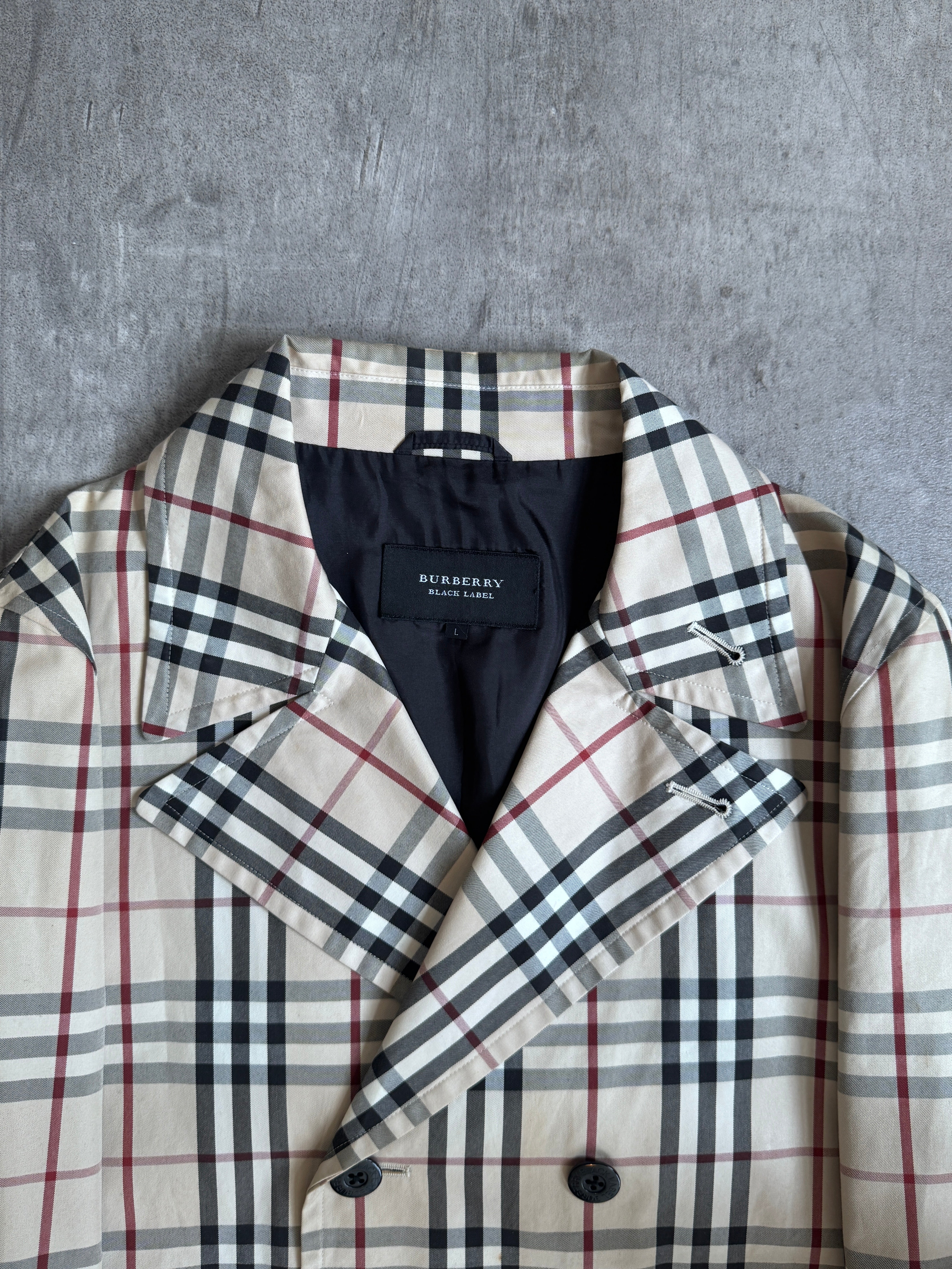 Burberry Black Label Full Nova Check Double Breasted Blazer – Vintage