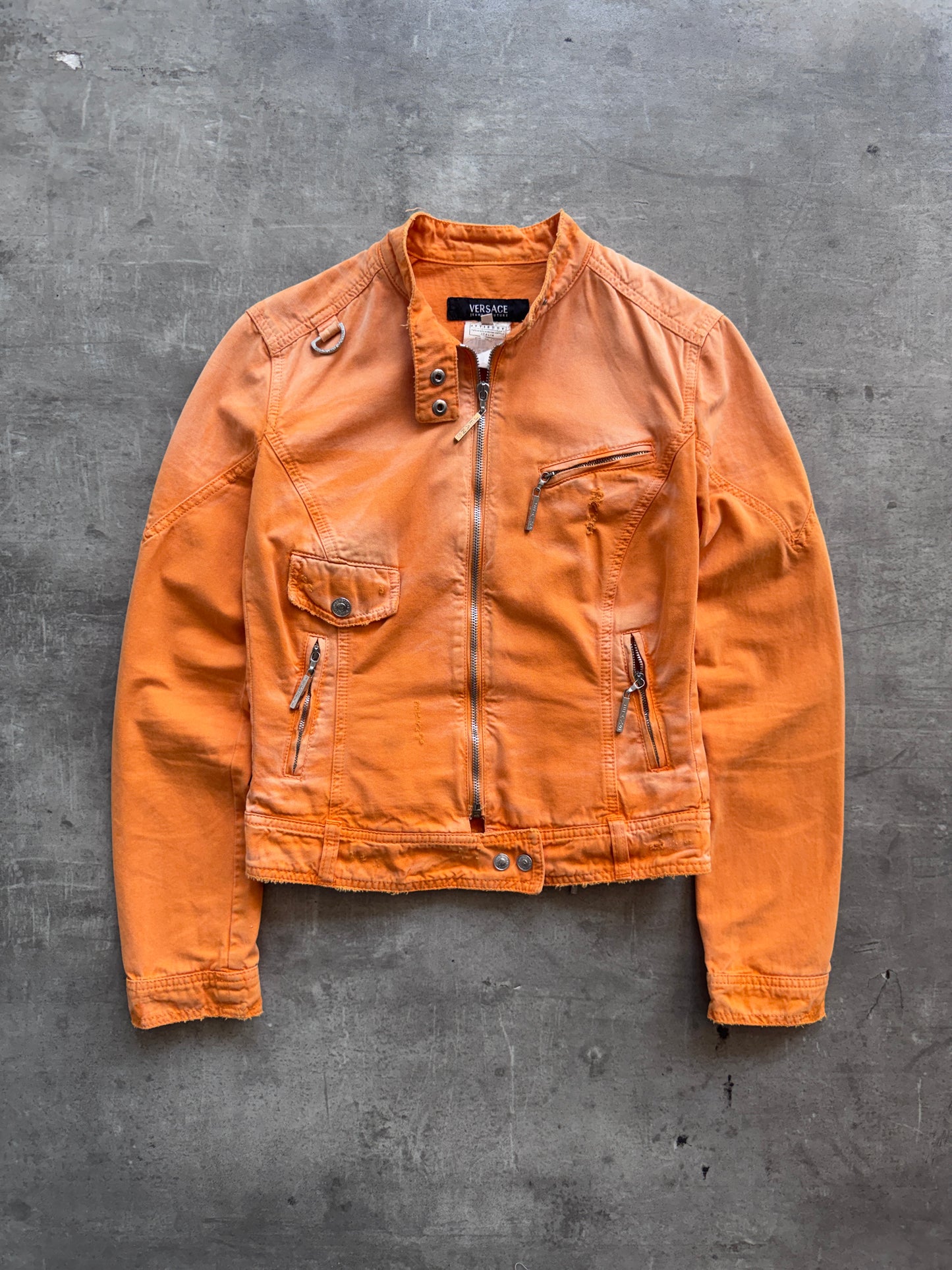 Versace Jeans Couture Distressed Moto Jacket