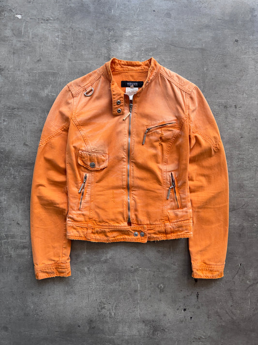 Versace Jeans Couture Distressed Moto Jacket
