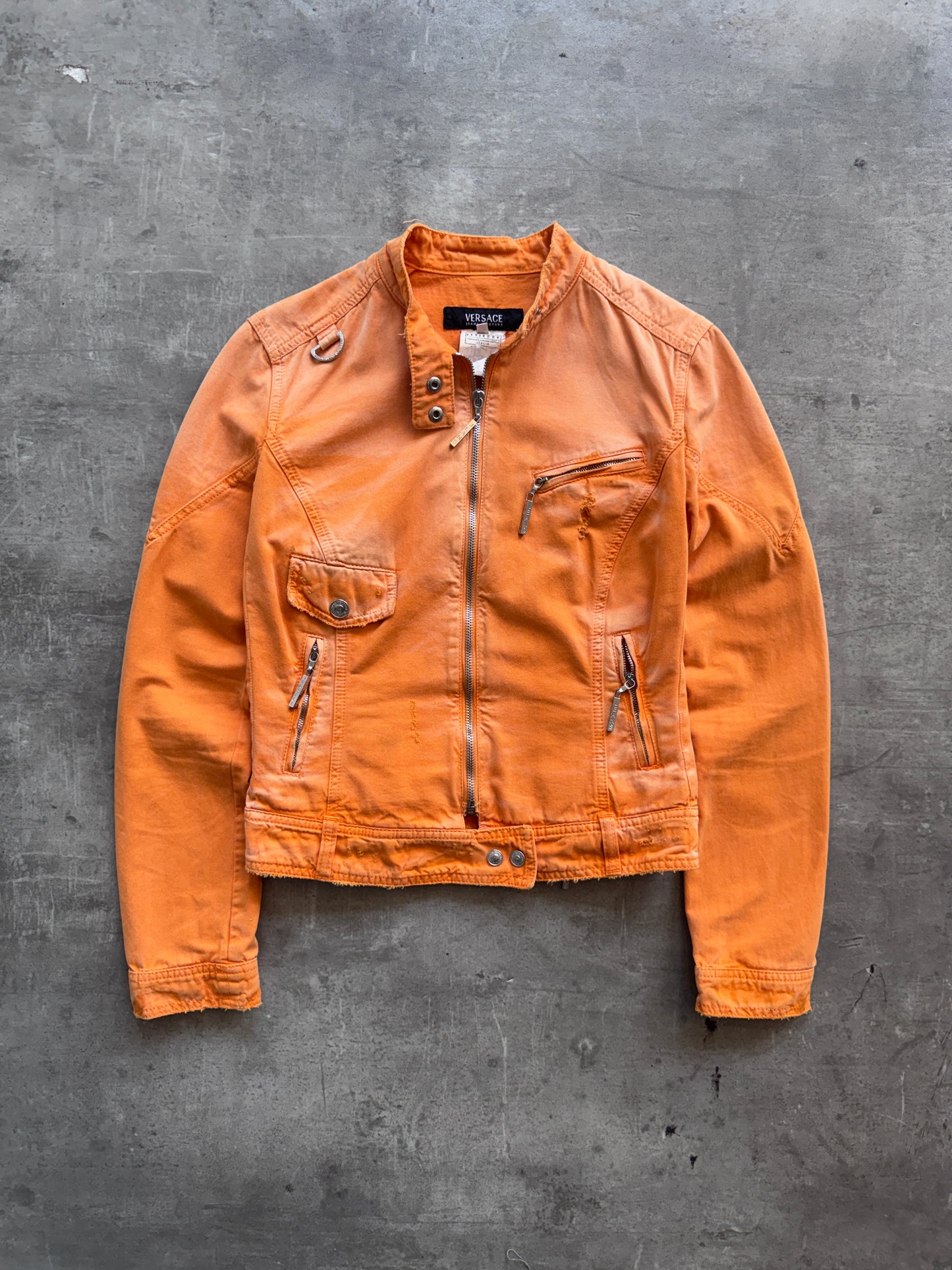Versace Jeans Couture Distressed Moto Jacket