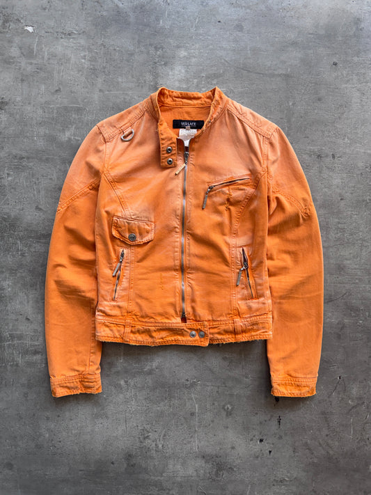 Versace Jeans Couture Distressed Moto Jacket