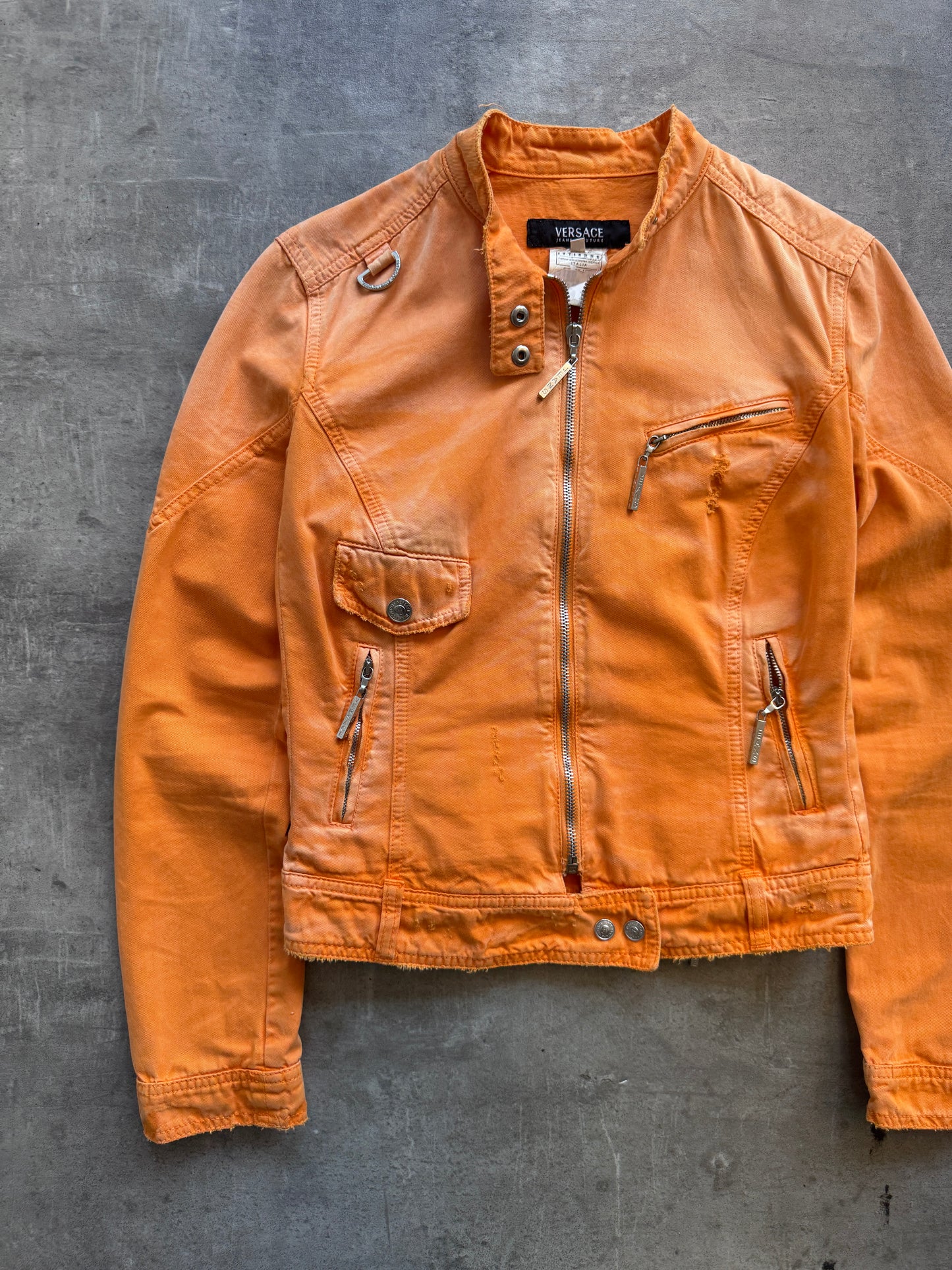 Versace Jeans Couture Distressed Moto Jacket