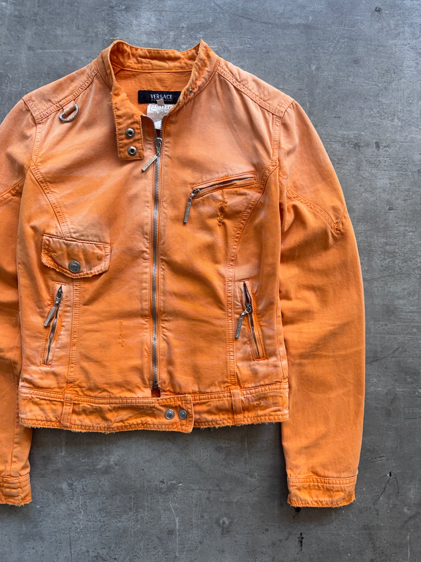 Versace Jeans Couture Distressed Moto Jacket