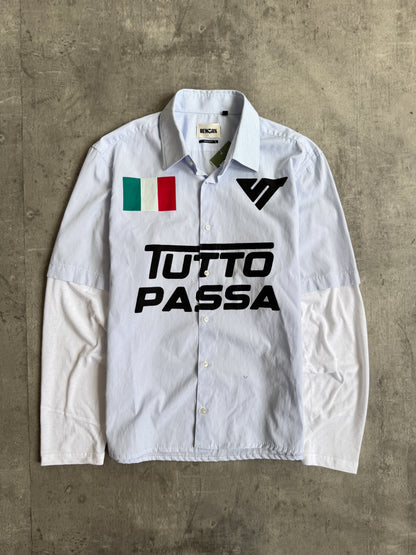 VT Rework : Tutto Passa Pinstripe Reworked Shirt