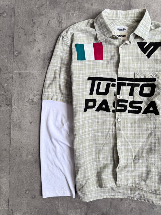 VT Rework : Tutto Passa Pistachio Check Reworked Shirt
