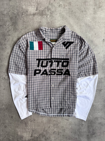 VT Rework : Tutto Passa Navy Check Reworked Shirt