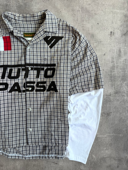 VT Rework : Tutto Passa Navy Check Reworked Shirt