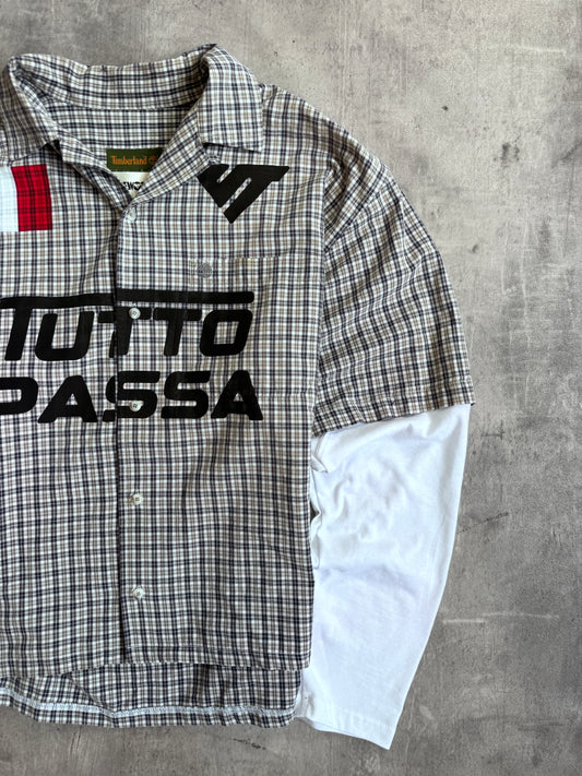 VT Rework : Tutto Passa Navy Check Reworked Shirt