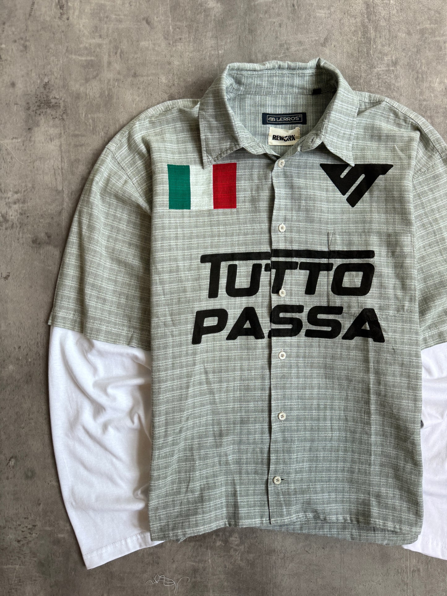 VT Rework : Tutto Passa Pastel Green Check Shirt