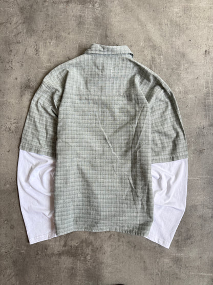 VT Rework : Tutto Passa Pastel Green Check Shirt