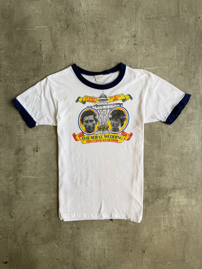 1980s Princess Diana Royal Wedding Ringer Graphic Tee